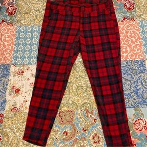 Torrid Plaid Leggings with pockets